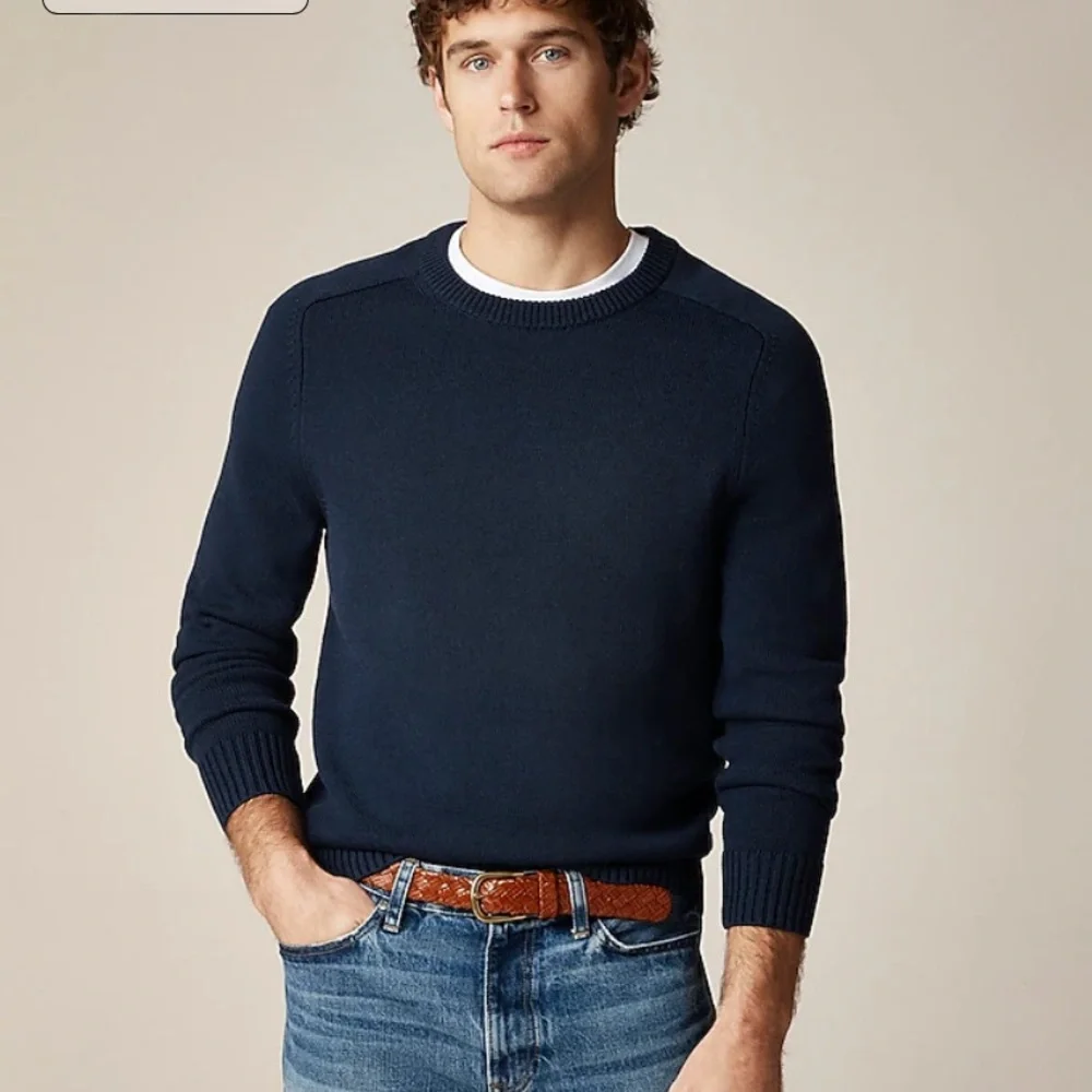 NWT Jcrew Men's Navy Sweater - Picture 2 of 4